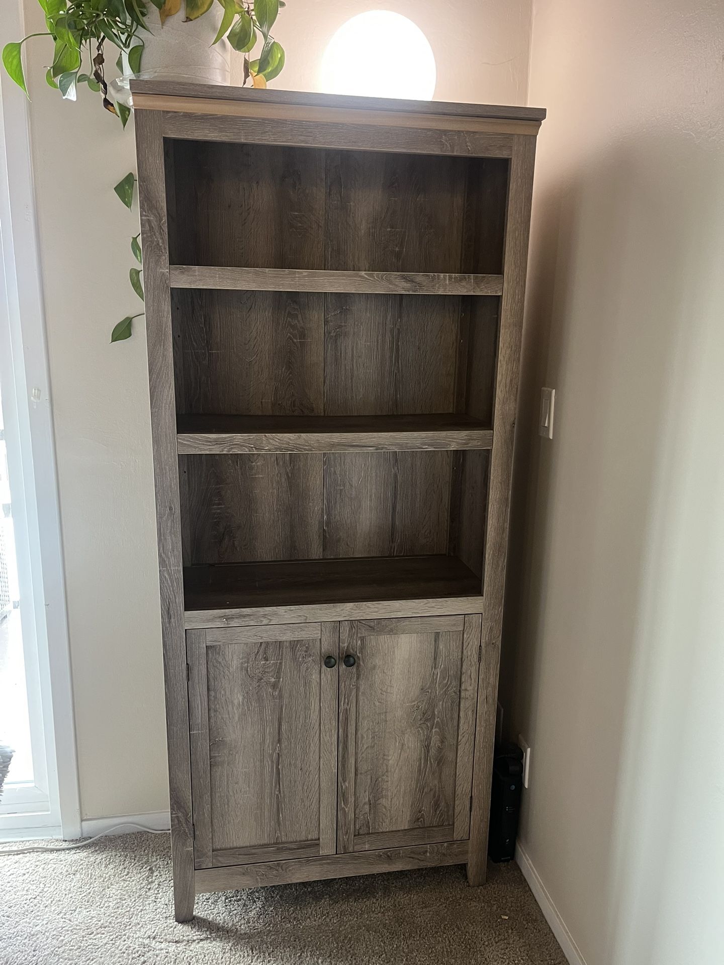 Bookshelf with Cabinet Storage