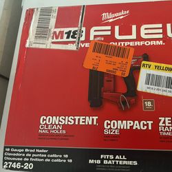 Milwaukee M18 Fuel 18 Gage Brad Nailer 