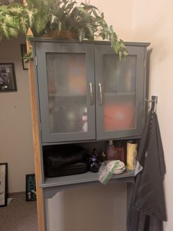 Gray Over The Toilet Cabinet