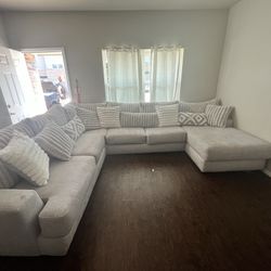 Light Grey/White sectional/couch