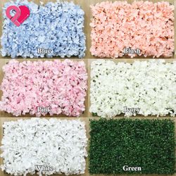 Silk Hydrangea Flower Foliage Grass Leave Panel Wall Mat Backdrop Deco