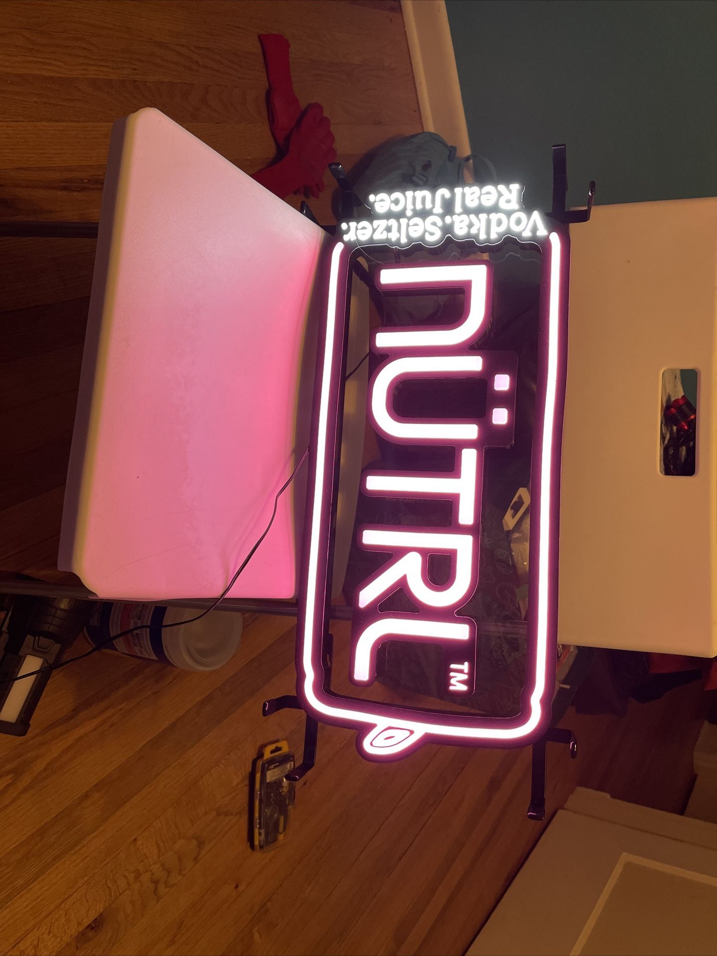 Nutrl Vodka Seltzer Real Juice Sequencing Color LED Bar Sign