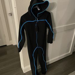Spirit Halloween Costume - Blue LED Light-Up Stick Figure