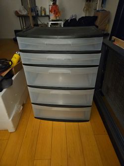Plastic drawer set storage multi size dresser