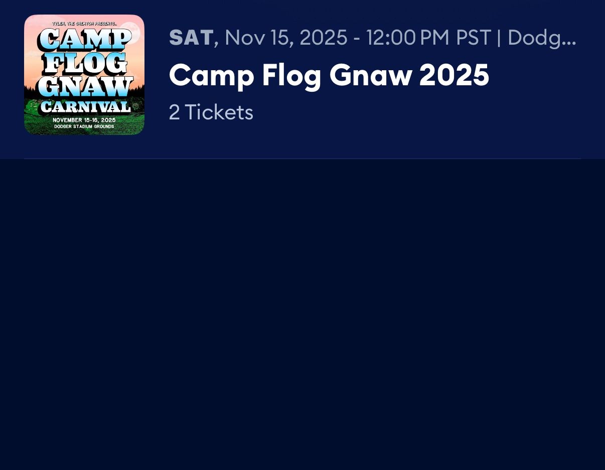 Camp flog gnaw ticket