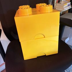 2 Lego Storage Cubes Boxes