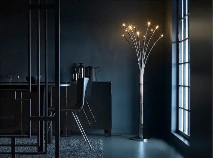 Ikea HOVNÄS Floor lamp dimmable, chrome plated Touch Lamp Feature