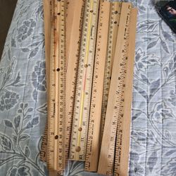 10 Wood Rulers 