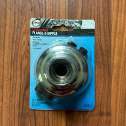 Universal Flange & Nipple - Chrome