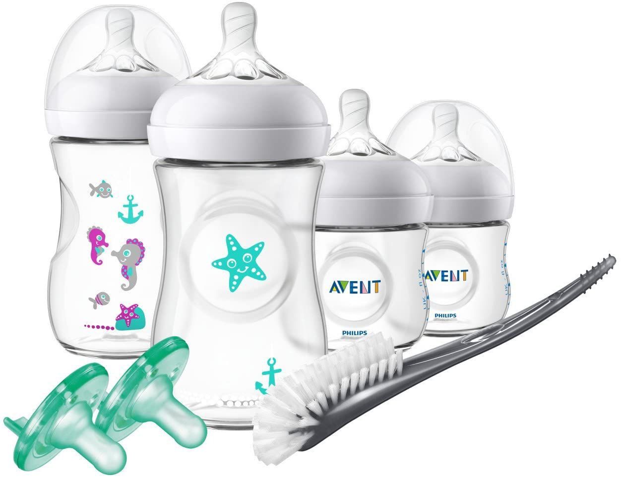 Philips Avent Natural Baby Bottle Gift Set 0-3 months- Seahorse Design
