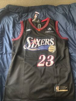 Philadelphia 76ers black LeBron James #23 jersey size large
