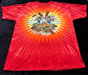 Mens XL Vintage Donald Duck Mickey Mouse Tie Dye Tshirt