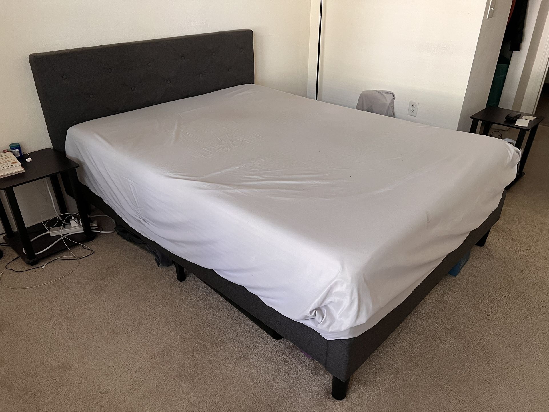 Zinus Bed Frame and Mattress, Queen Size