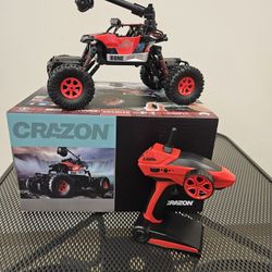 Crazon 2.4GHz 4WD RC Off-Road Rock Crawler with Rotating Camera – Red
