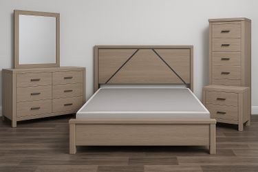 Modern Light Wood Bedroom Set – New & Stylish$899