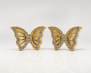 Zarcillos Con Piedras Oro Solido 14K