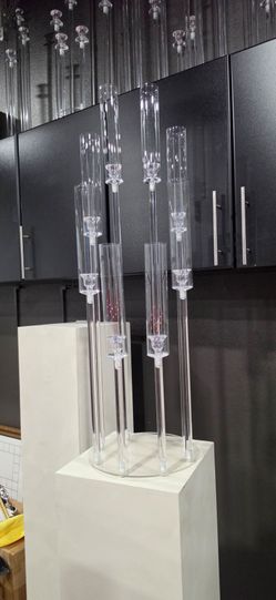 10PCS 8 Arm Acrylic Candelabra Candle Holder