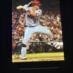 Mike Trout Angels All Star MLB Licensed Collector Frame Sign