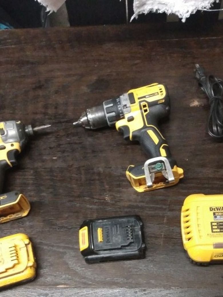Set Of Dewalt Brushless Impact And Driver