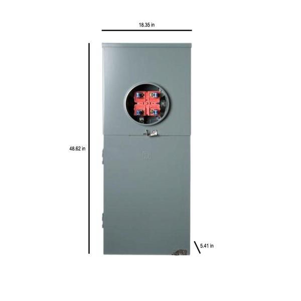 Square D Homeline 200 Amp 30-Space 40-Circuit Outdoor Ringless Lever-Bypass Overhead/Underground Main Breaker CSED