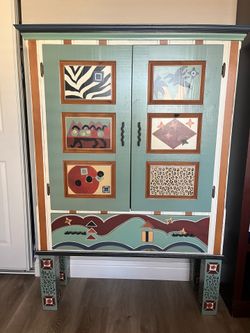 Custom painted cabinet