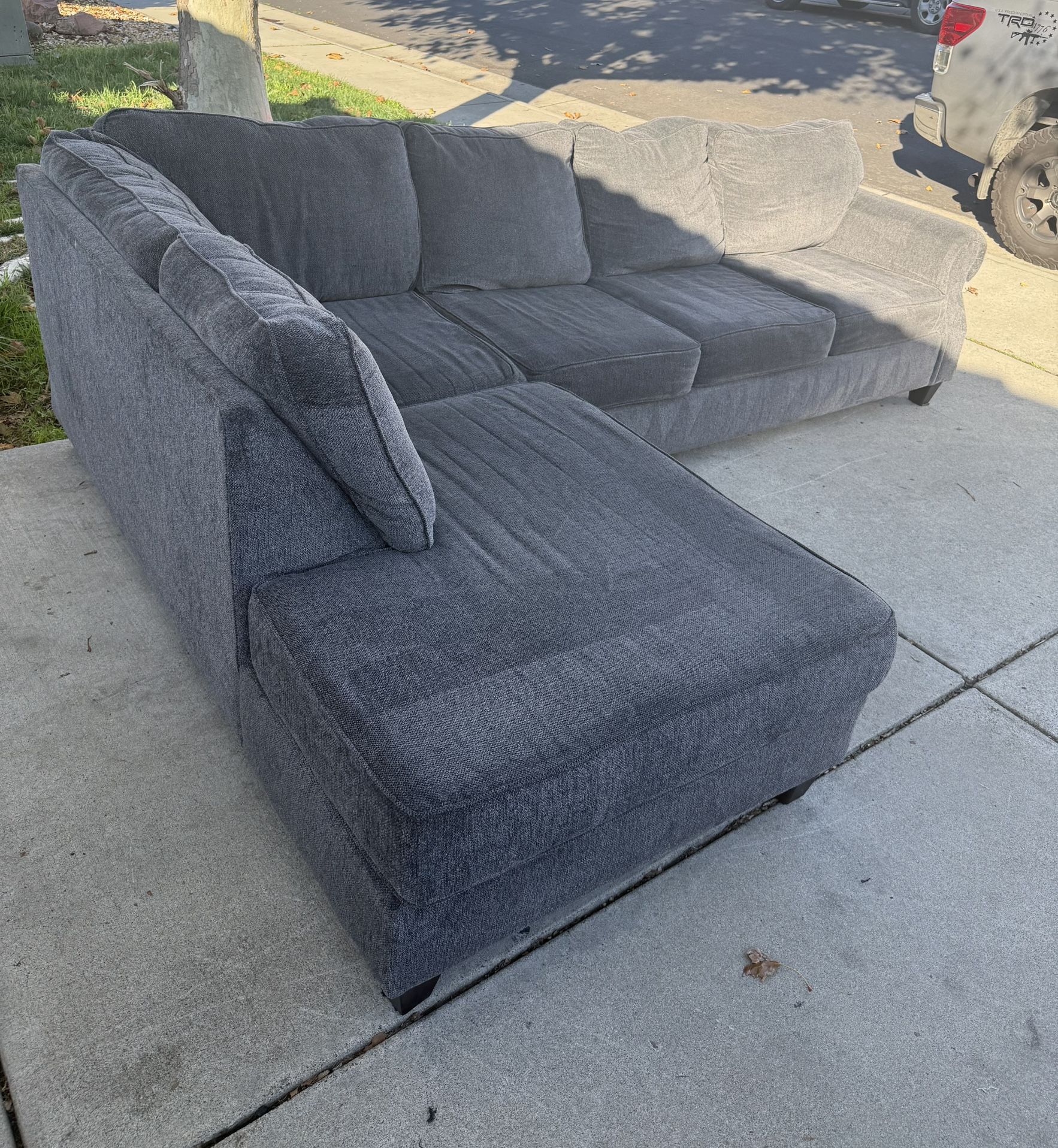 Dark Gray Sectional Couch - Broyhill