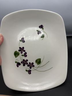 Orchard Ware Platter Violets Purple 1940’s 12x10.25”