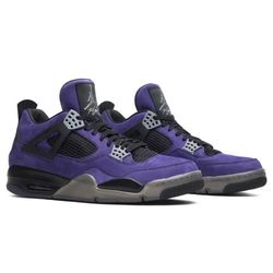 RARE! Travis Scott x Air Jordan 4 Retro 'Purple Suede' New w/Box!
