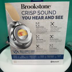 Brookstone Acoustic Pro Wireless Metered Headphones