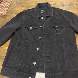 Vintage Black Jean Jacket Size M