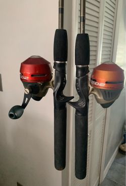 Two Zebco 202 Spincast Fishing Rod and Reel Combos