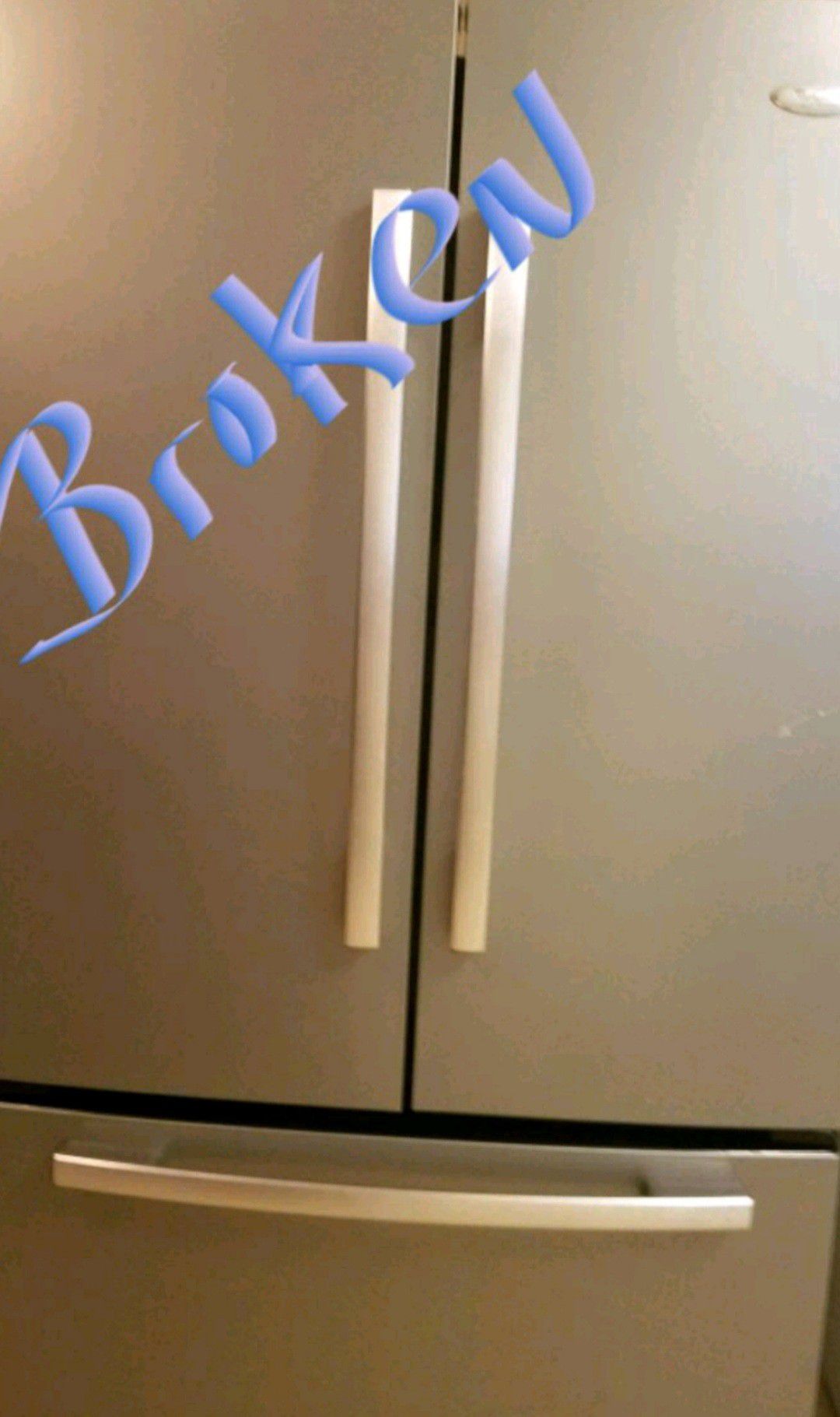 Broken refrigerator