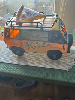 Ninja turtle pizza shooting Van