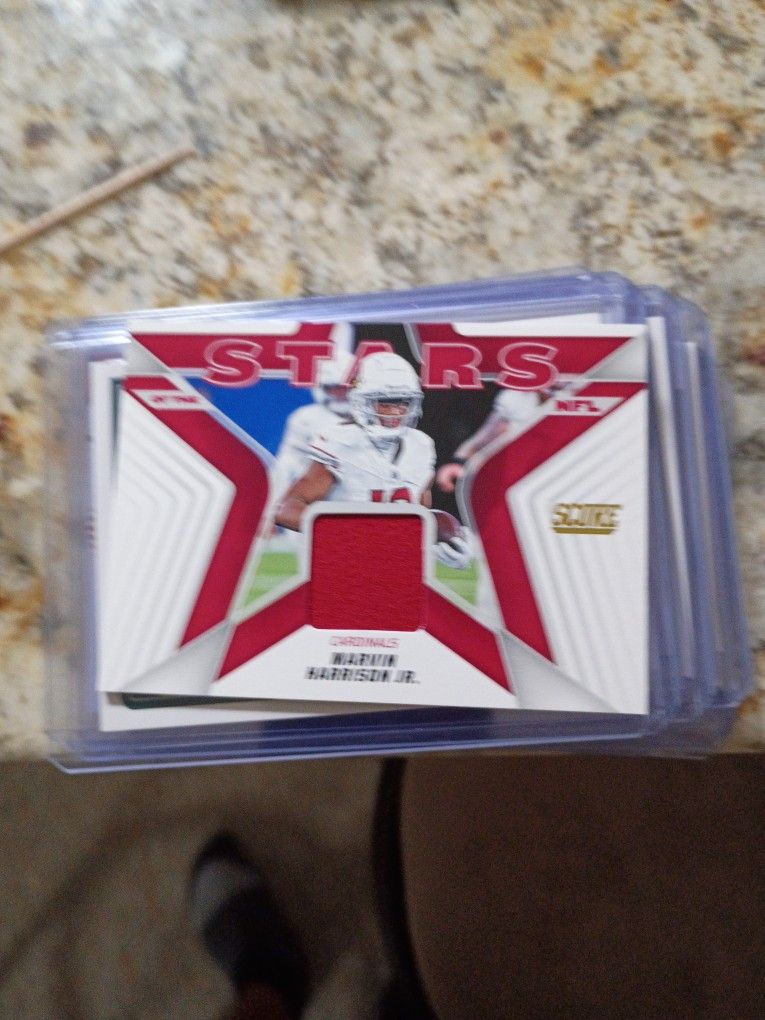 Marvin Harrison Patch Card Game Worn Jersey Piece Stitched Into Card