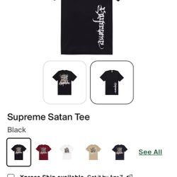 Supreme Satan T-Shirt Size Large