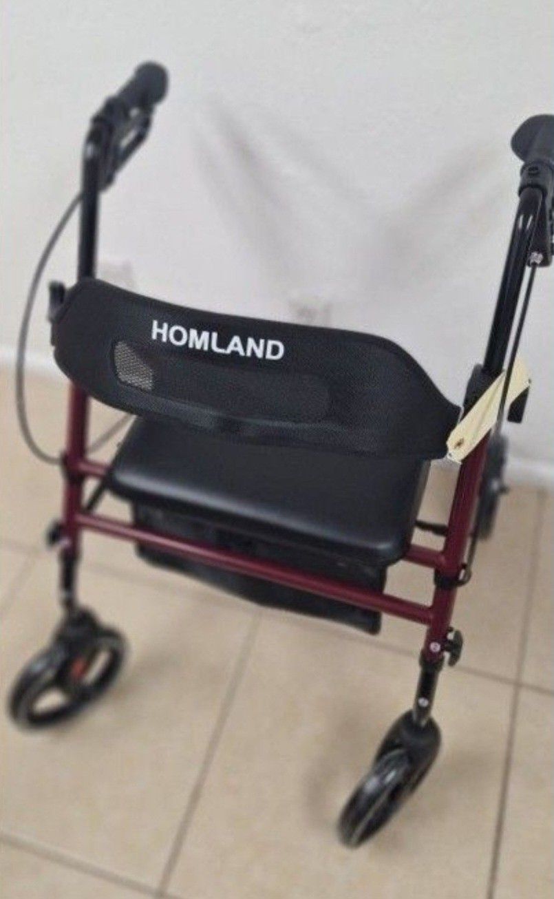 Foldable Rollator Walkers with Seat for Seniors