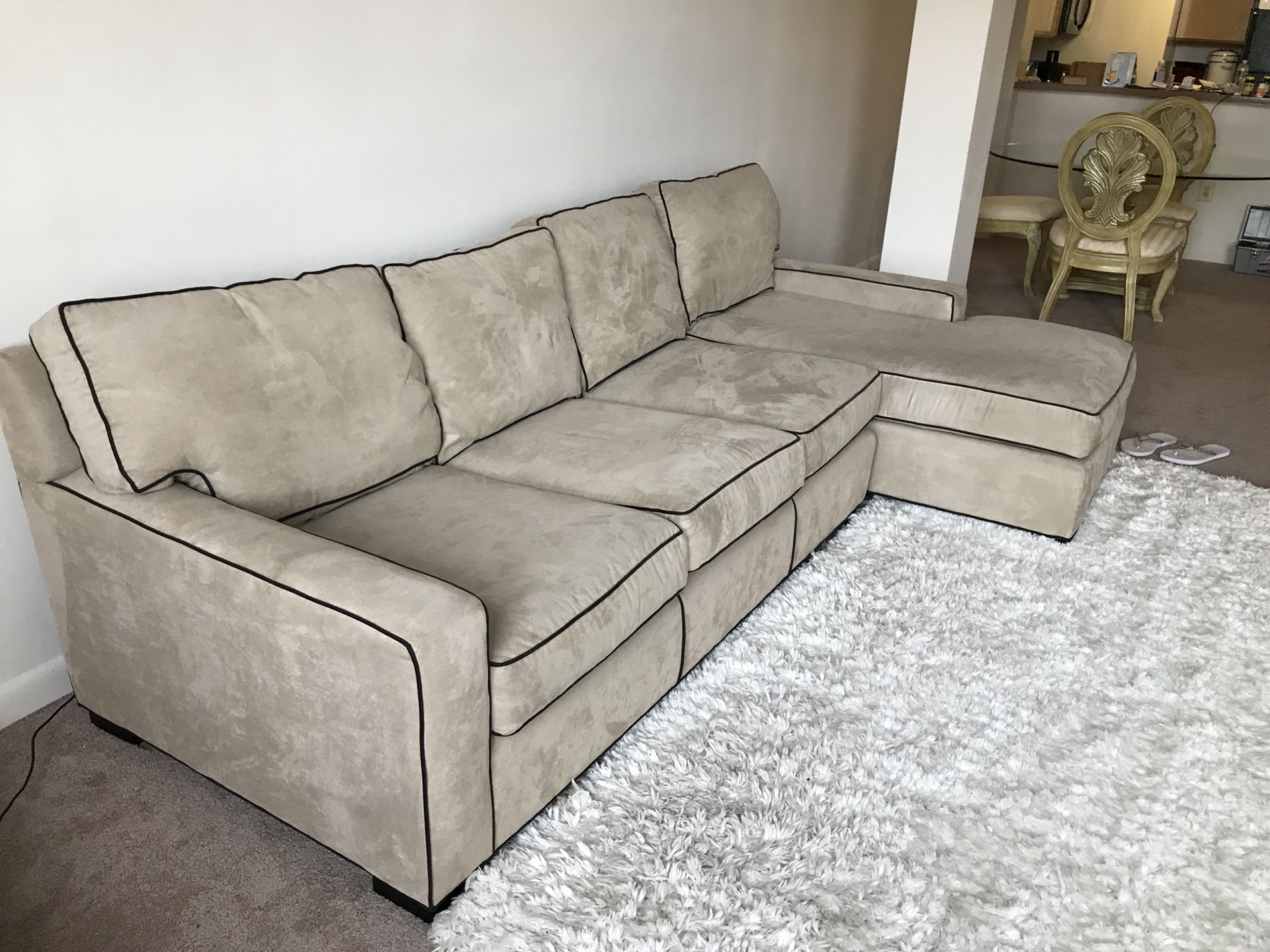 Mitchell gold + Bob Williams’s nude tan section couch