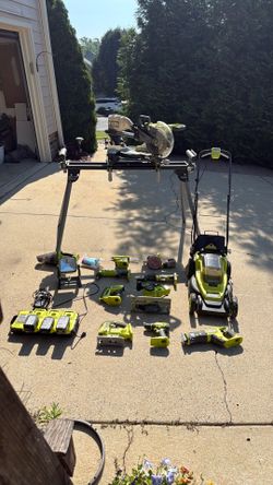 Ryobi battery charger and tools
