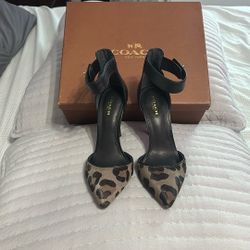 Coach Black And Gray Heels