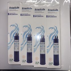 FigiLife 4 Pack Refrigerator Water Replacement Filter RFC6600A