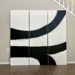 “NO BOUNDARIES” 5x5 Feet Triptych -3 Piece Custom Size & Color Original Art