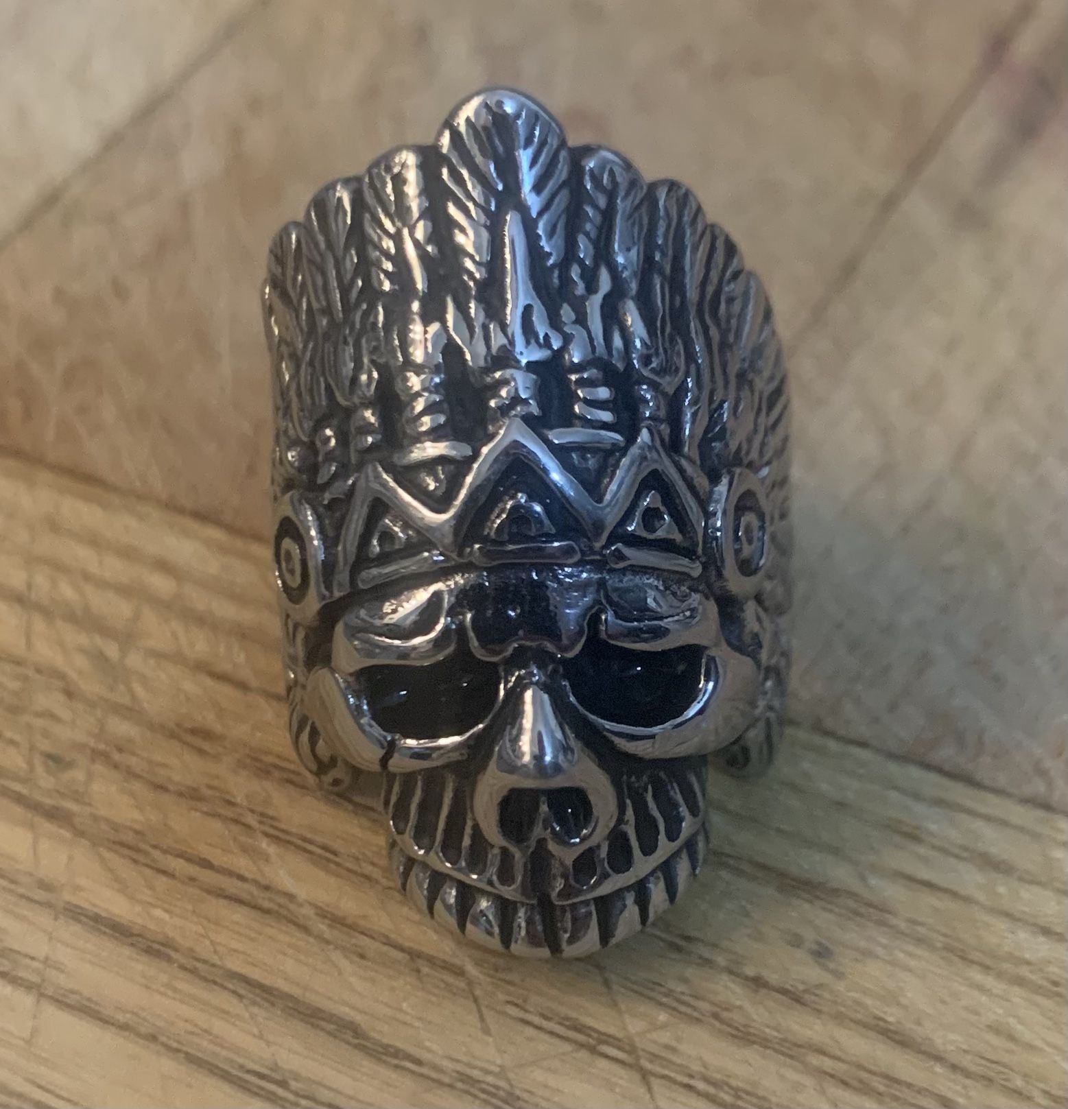 Skull Biker Ring