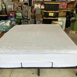 Barely used King Size Bed with head raising option