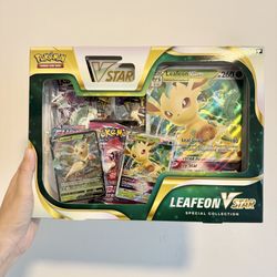 Pokemon TCG Leafeon Vstar Special Collection Box New Sealed