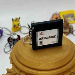 3D Printed Gameboy Metal Gear Cartridge Fan Art Toy Nintendo Gift Decor Keychain