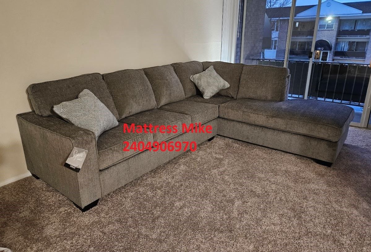 Brand New Ashley Furniture Altari Alloy Color Sectional Special With Pillows