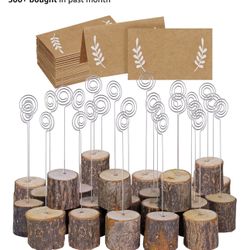 Wedding 30 Pcs Rustic Wood Place Card Holders