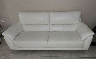 White Leather Sofa