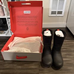 Women Hunter Roll Top Sherpa Boot Black