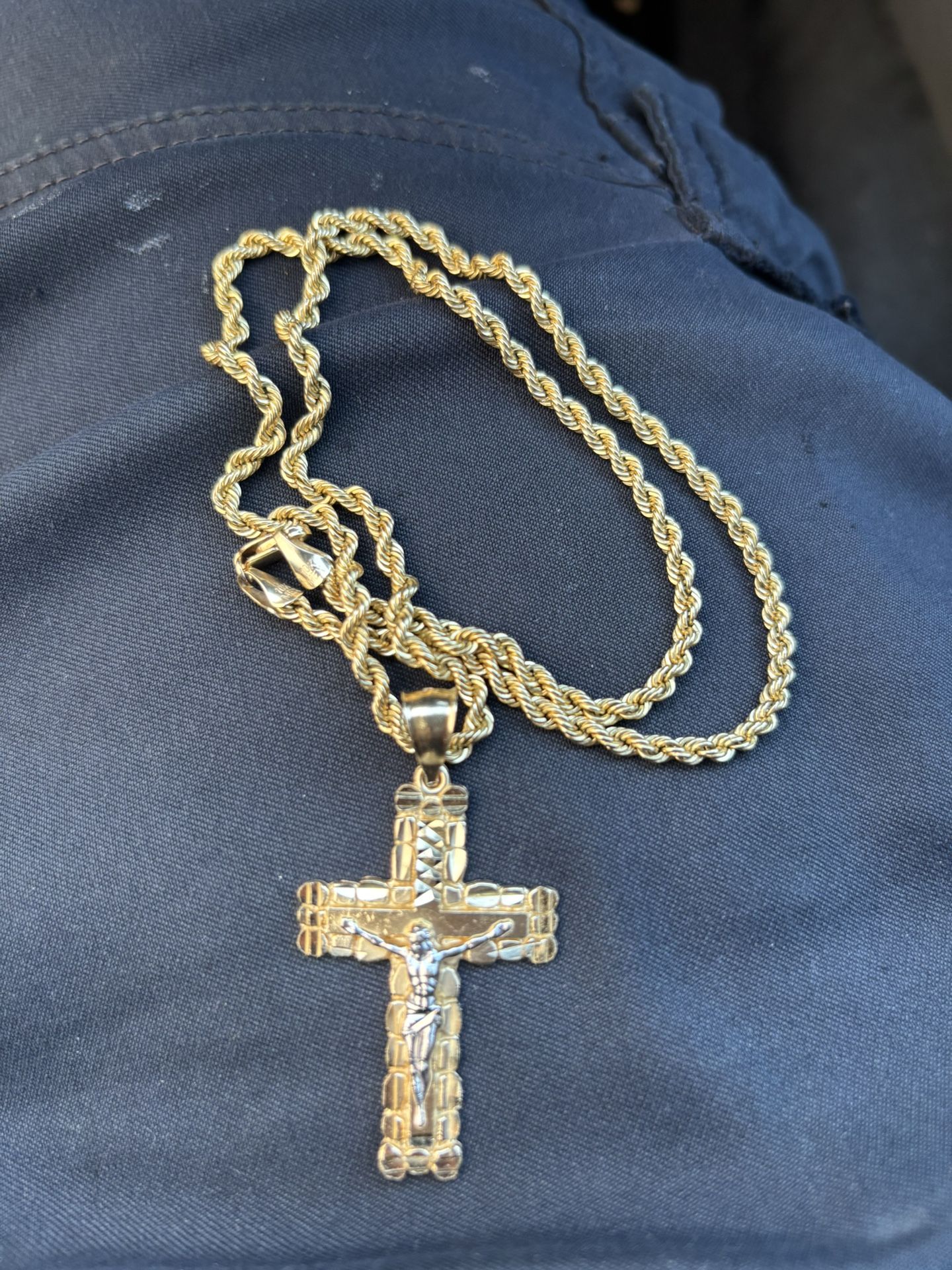 10k Chain 14k Pendant